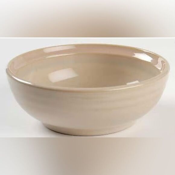 Noritaki Stoneware Sunset Mesa Cream Tan Serveing Bowl 7 3/4 In Round 3 5/8 Tall - Picture 10 of 11